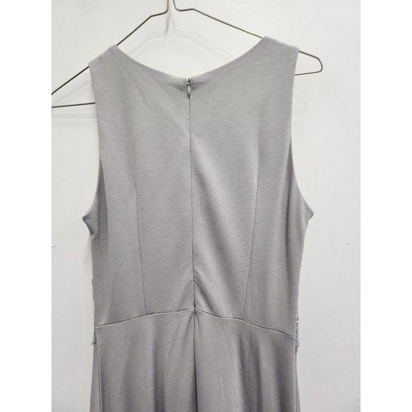 Homeyee Fashion Womens Fit & Flare Dress Small Gray Sleeveless Lace Waist NWT - Picture 5 of 11